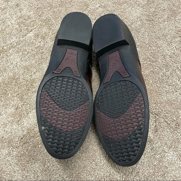 ARIAT BROWN LEATHER Slip on shoes size 9.5B - Picture 11 of 14